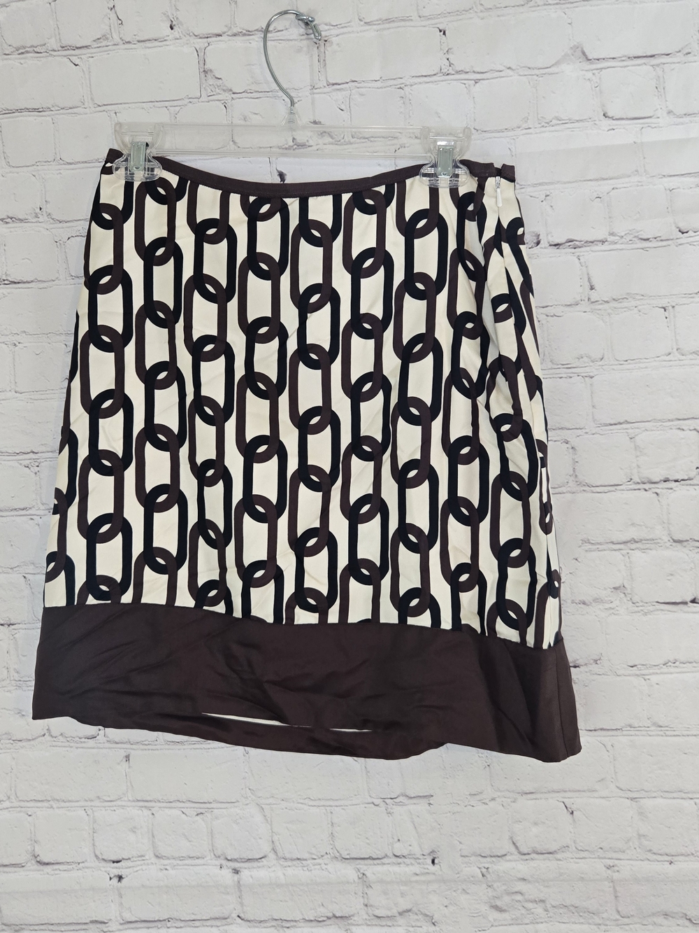 Banana republic Silk Chain Print Mini Skrit Sz O Preppy Old Money Ibiza Luxury